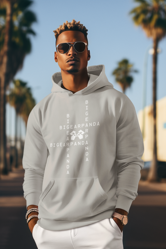 Unisex Premium Kapuzenpullover "Panda im Quadrat"