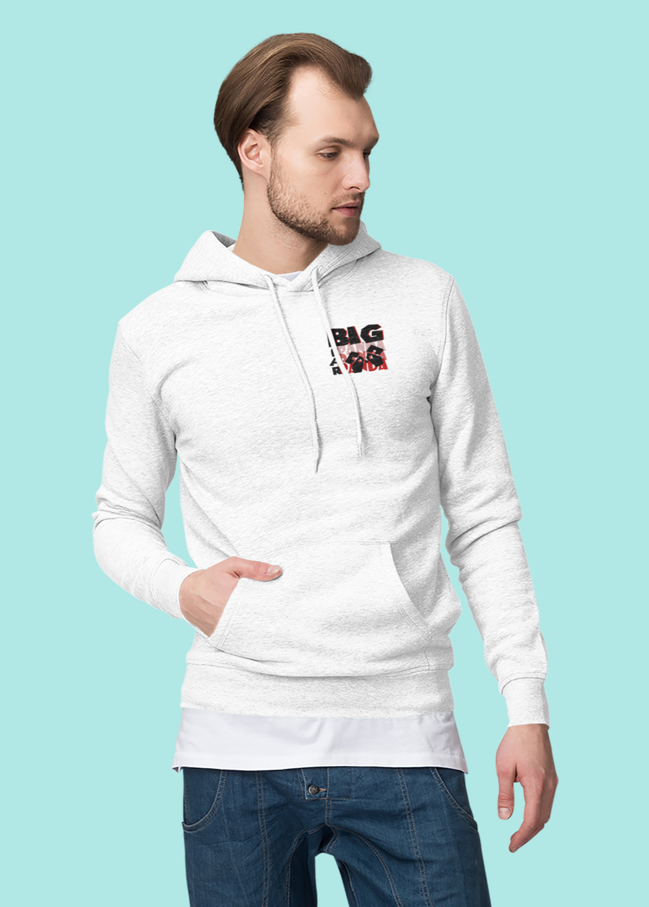 Unisex Premium Organic Hoodie mit Stick "BigEarPanda "