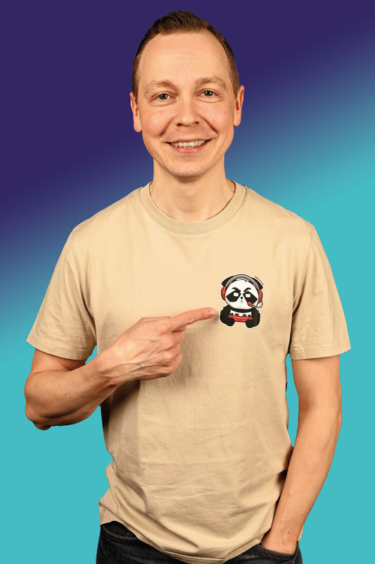 Zocker Panda Brustlogo  - Herren Premium Organic Shirt