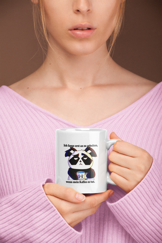 Tasse "Kaffee arbeit"  - Standard Tasse