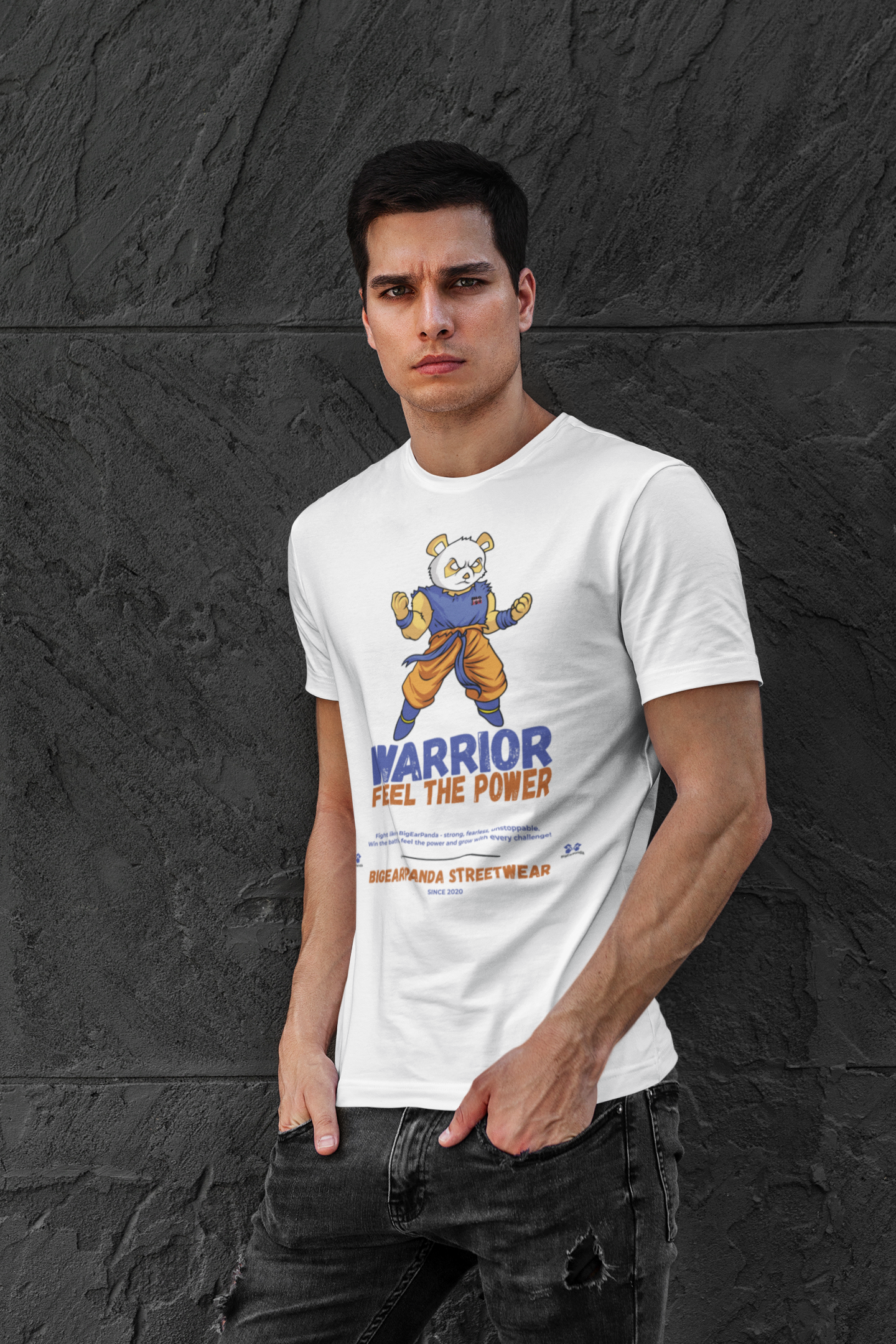 Saiyajin Panda Street  - Herren Premium Organic Shirt