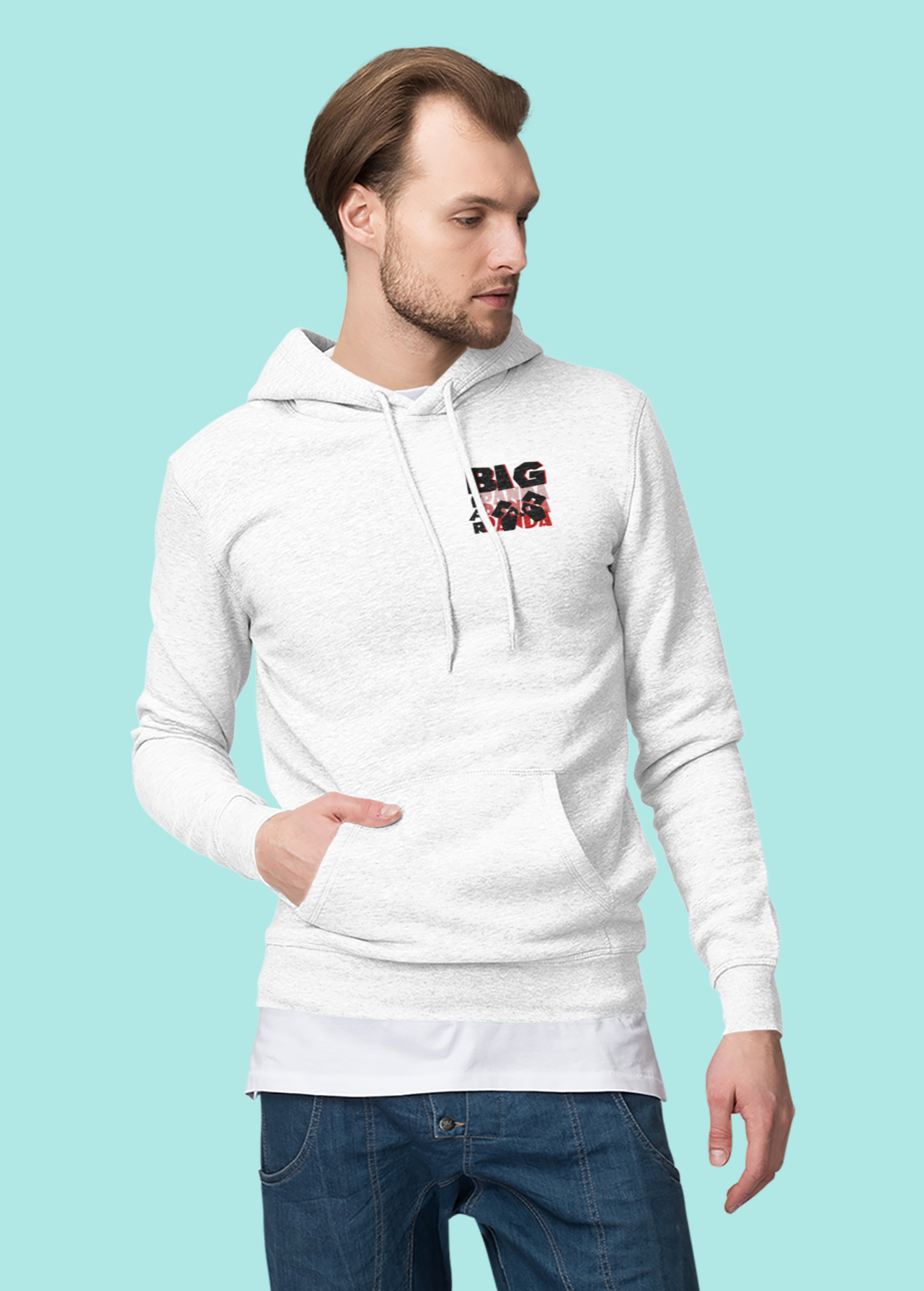 Unisex Premium Organic Hoodie mit Stick - "BigEarPanda 1"